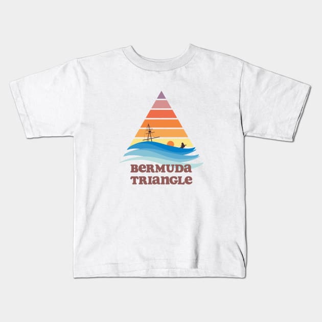 Bermuda Triangle Tourist Kids T-Shirt by CuriousCurios